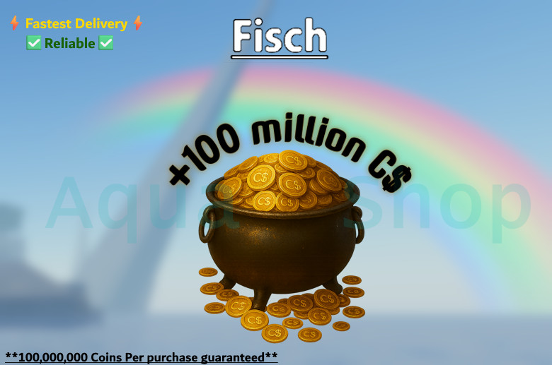 🟢🔥[FISCH] +100 MILLION COINS | Main Currency! | Via High Selling Fish |⚡⚡