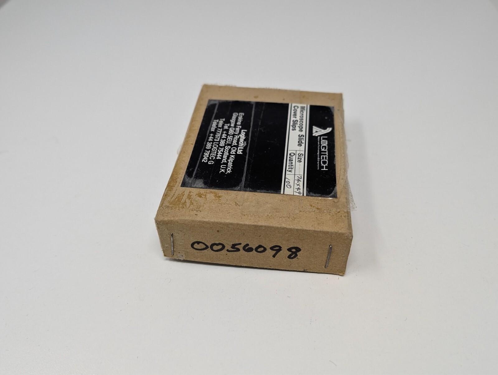 Logitech 74x49 Microscope Cover Slips, 0.17mm, 100/Box, 0CON-159, Petrographic