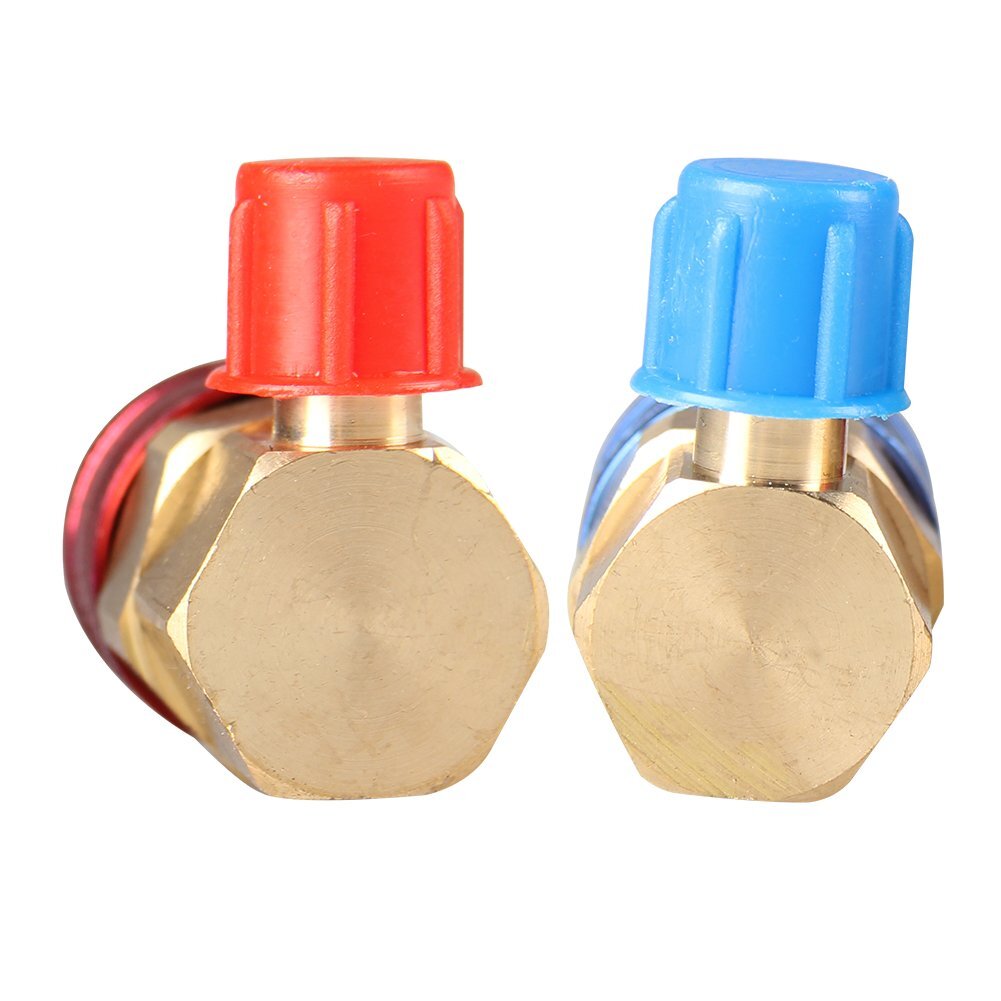Brass Low High Quick Connector Adapter ACME Coupler Auto AC Manifold Gauge HVAC