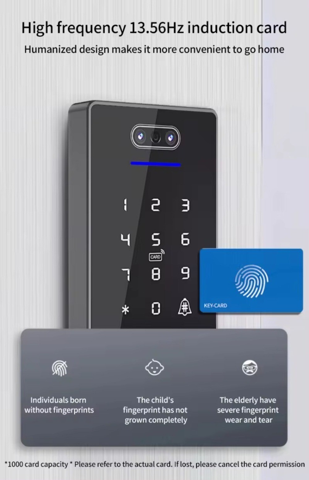 Face Recognition Biometric Door Lock Smart Waterproof Access Control System