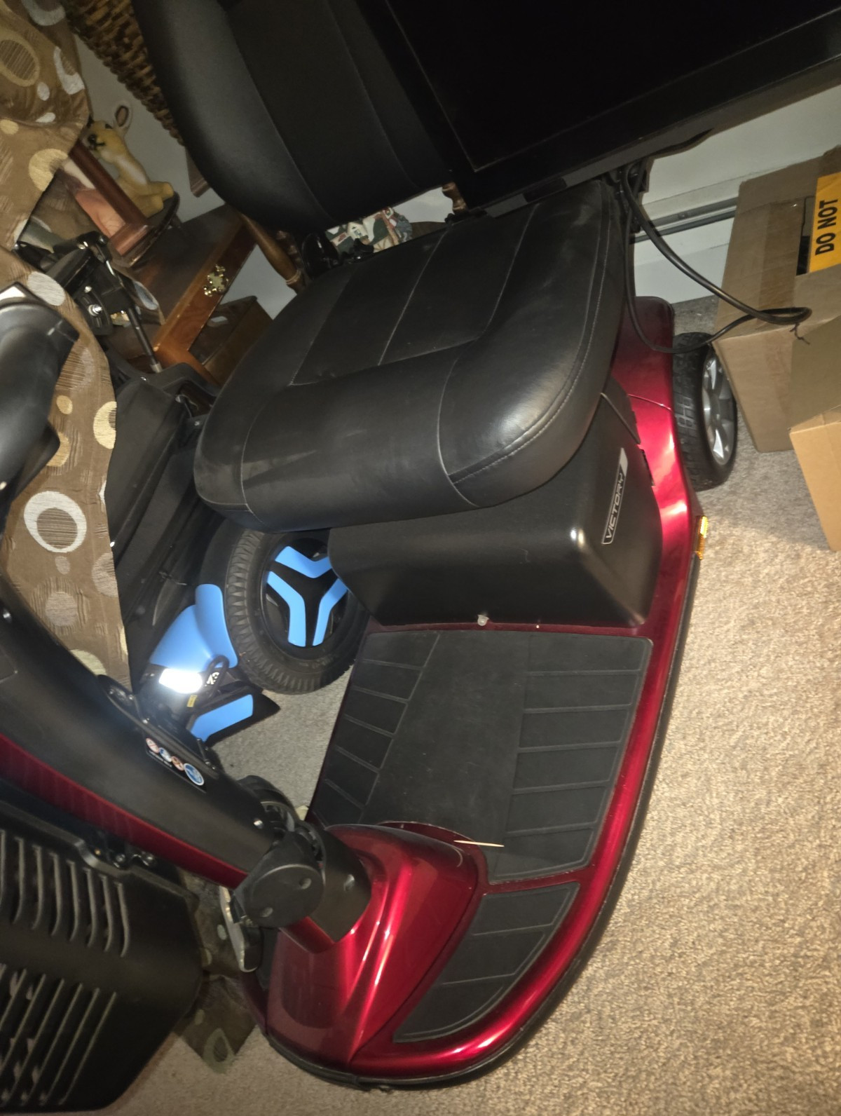 Pride Victory 4-Wheeled Mobility Scooter Red with Basket and Swivel Seat