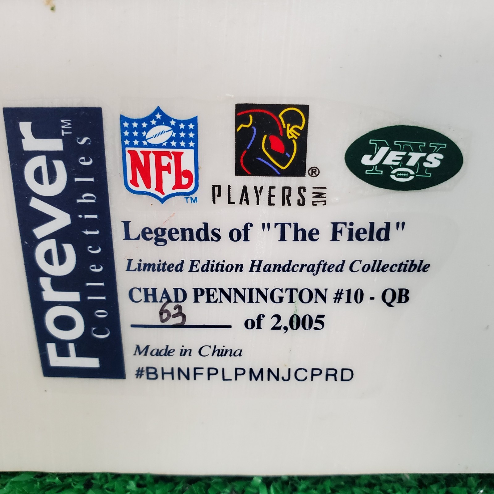 Chad Pennington NFL Bobblehead Player Platinum Series #/2005