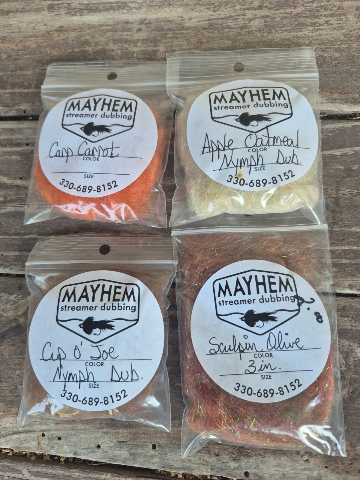 New Mayhem  Streamer Dubbing  4pks assorted colors