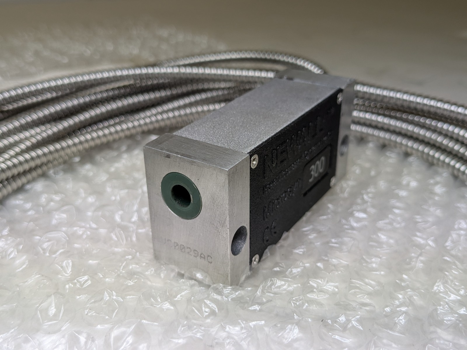 Newall Microsyn 300 Encoder Reader Head w/ Armored Cable M3001009D070
