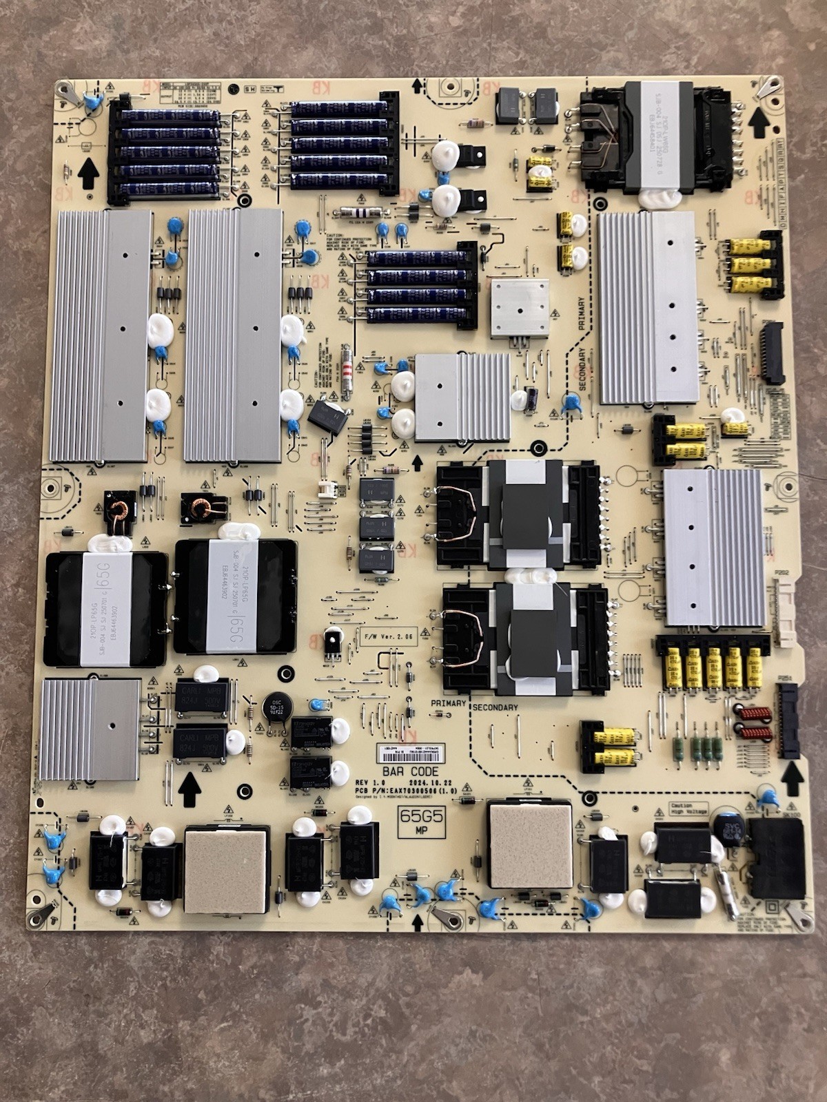 LG  OLED65G5WUA   POWER SUPPLY BOARD  EAX70300506  (1.0)