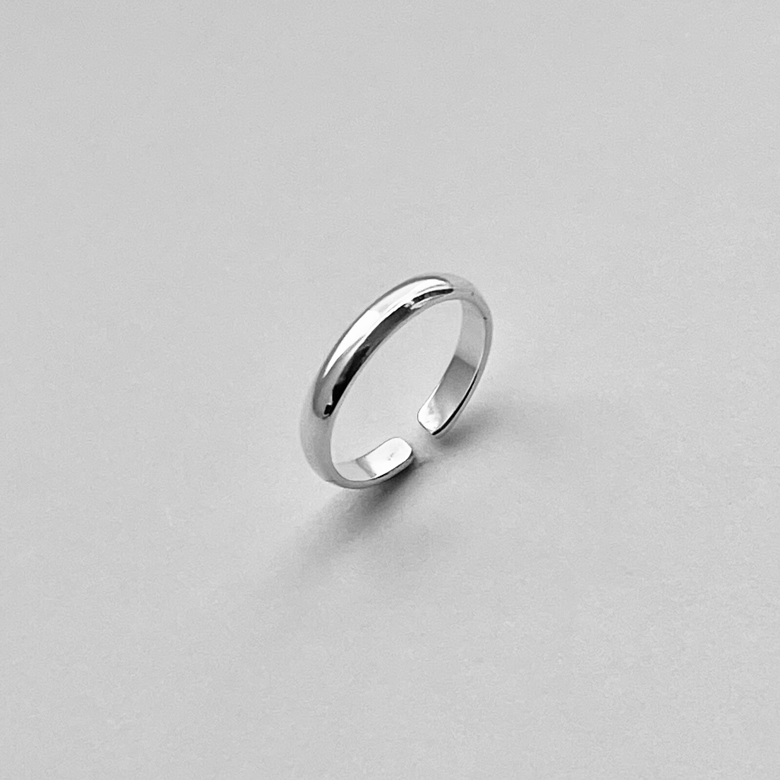Sterling Silver 2.5MM Band Toe Ring, Silver Rings, Silver Band, Adjustable
