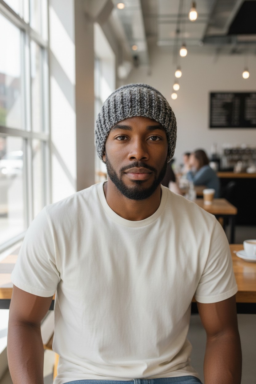 Crocket Black/Grey Hombre Unisex Beanie