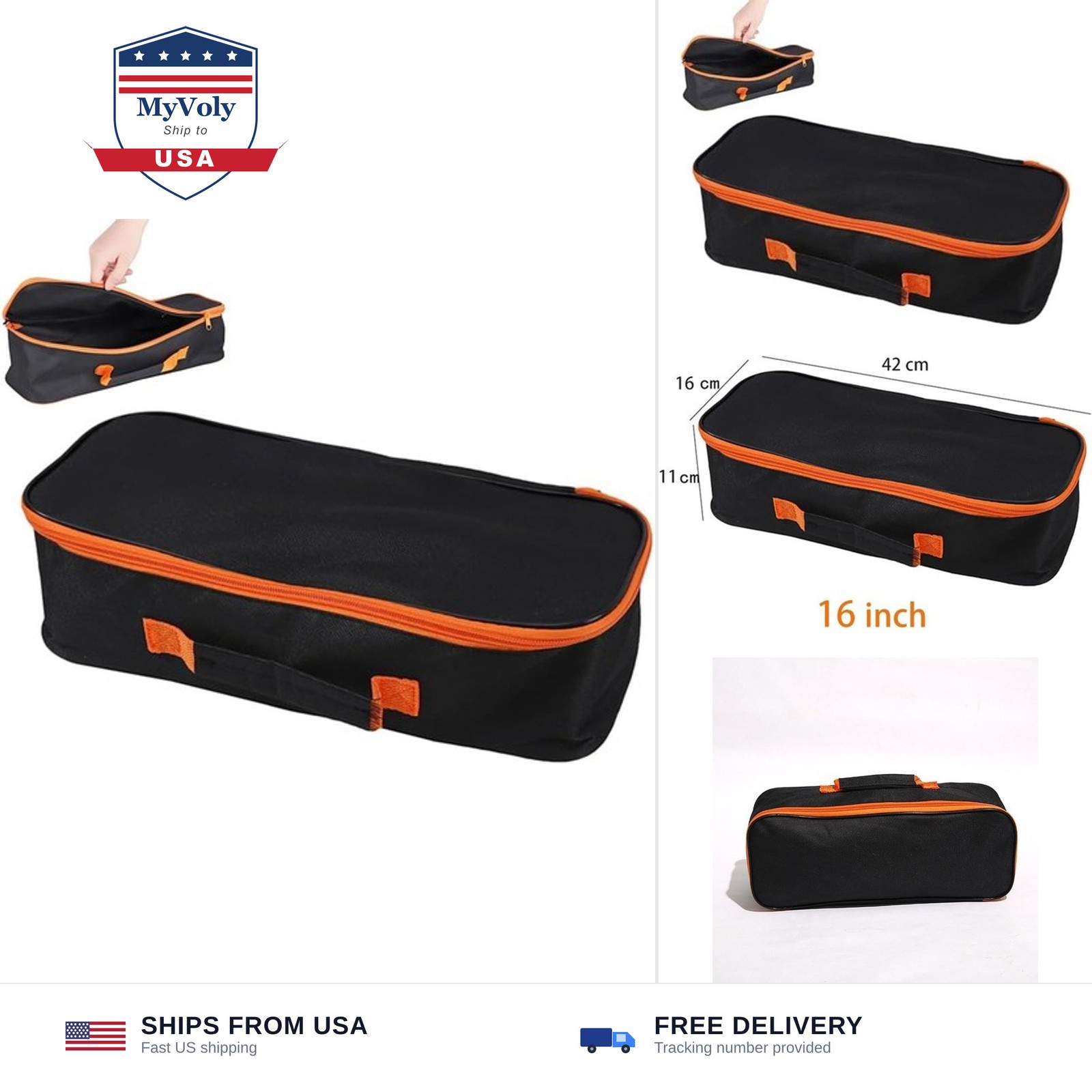 Open Top Tool Tote,Wide Mouth Open Power & Hand Tools Bags Organizer for Men ...