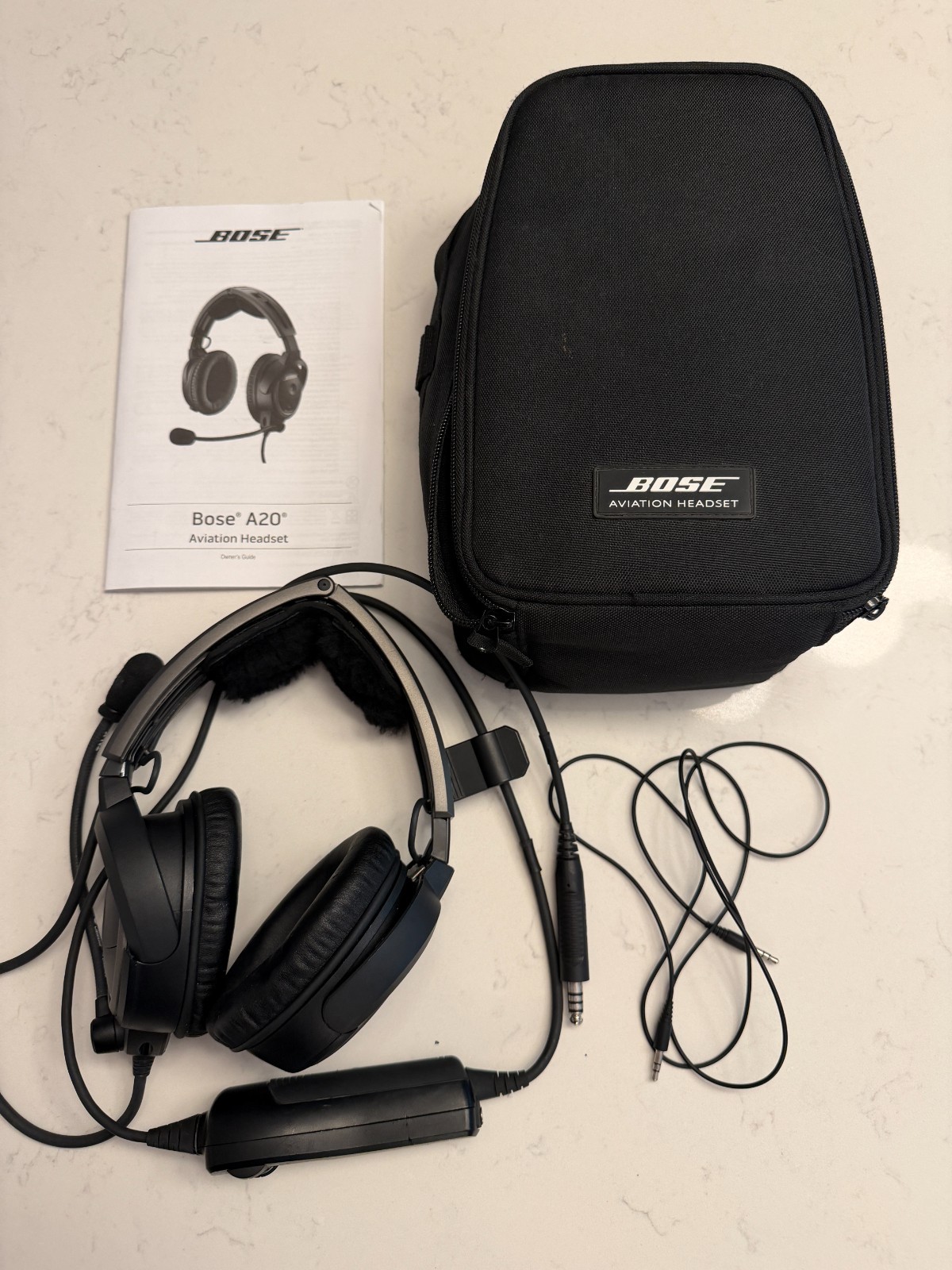 Bose A20 Aviation Headset - Active Noise Cancelling - Single Plug, no Bluetooth