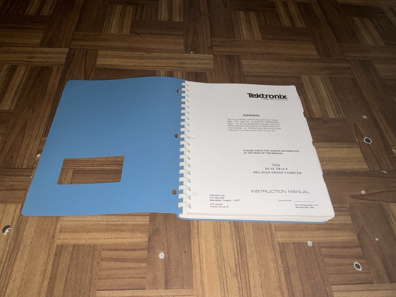 Tektronix 7S14 Dual Trace Delayed Sweep Sampler Instruction Manual Original
