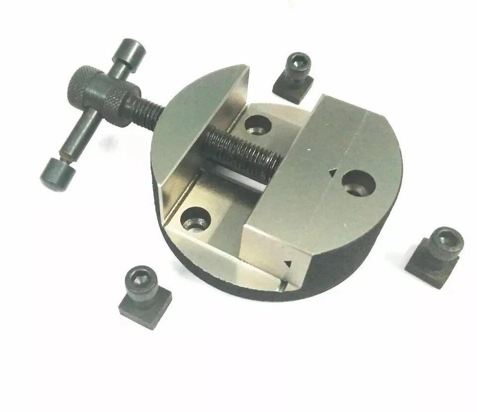 80 mm Round vice for rotary tables with fixing tee nuts-milling engineering tool