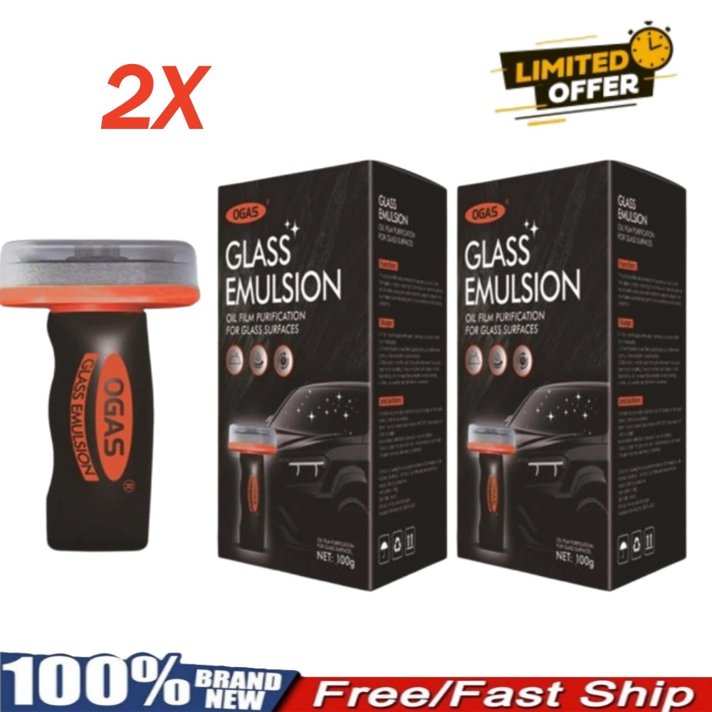2 Pcs Car Oil Film Cleaner,Glass Guard,Autom otive Oil Film Cleaning Brush Fast