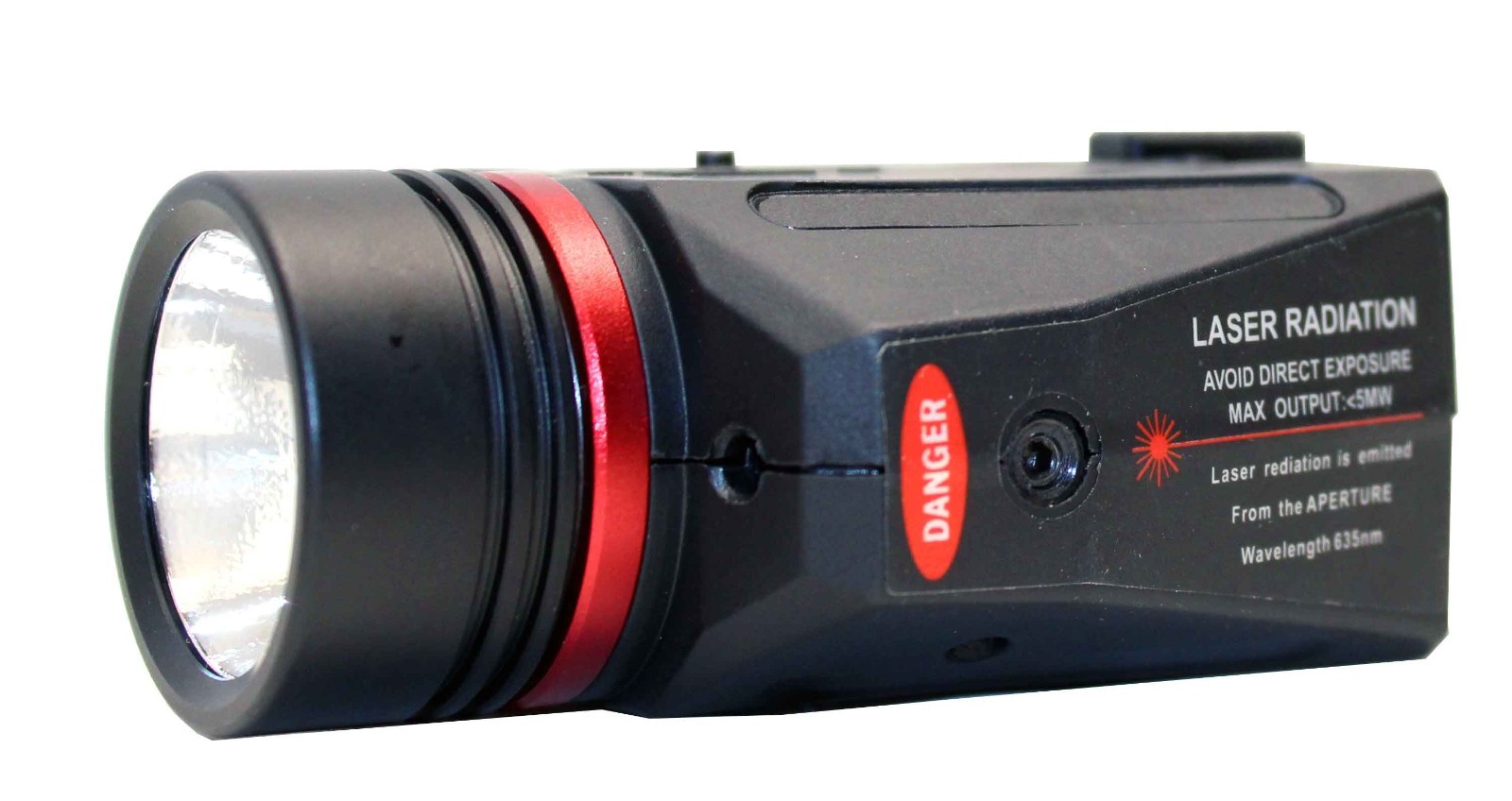 Tactical polymer flashlight and red laser combo for handguns glock cz smith&wess