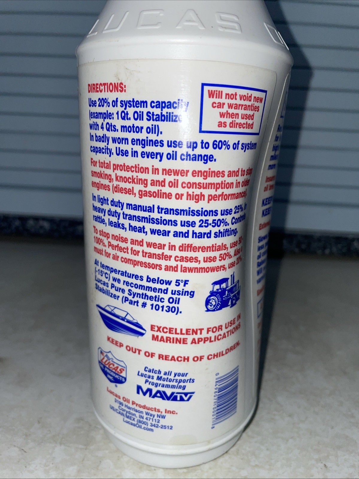*Lucas Heavy Duty Oil Stabilizer