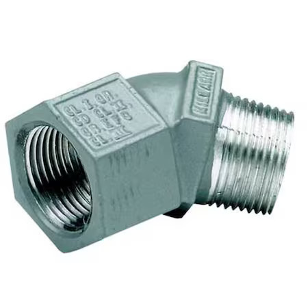 Hubbell Killark Mf-45-1Ww Imc 45 Deg Elbow, 1/2 In, Threaded, Aluminum, Powder