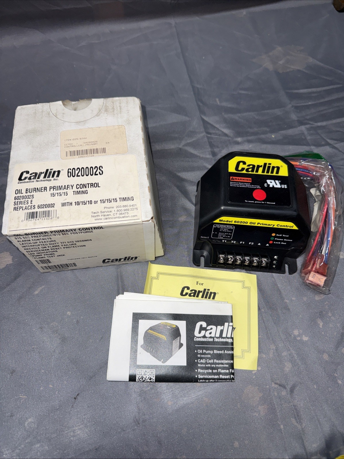 CARLIN 6020002S ELECTRONIC OIL BURNER CONTROL 60200-02 NIB