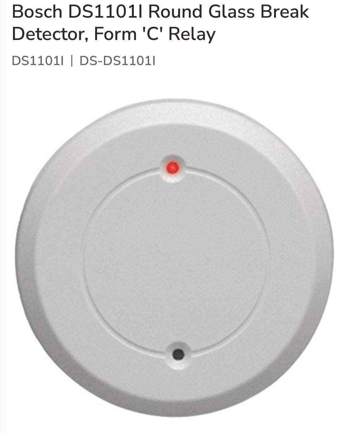 Lot of 6 BOSCH DS1101i ROUND GLASS BREAK DETECTOR - BRAND NEW IN BOX