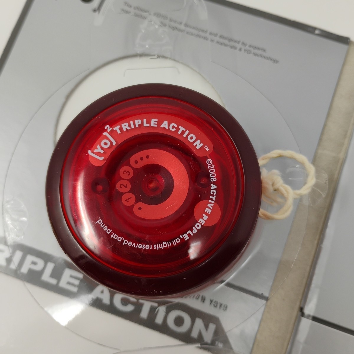 Yo2 Triple Action Mechanical Yo-Yo 2008 Active People Red Fixed Axle Auto Return