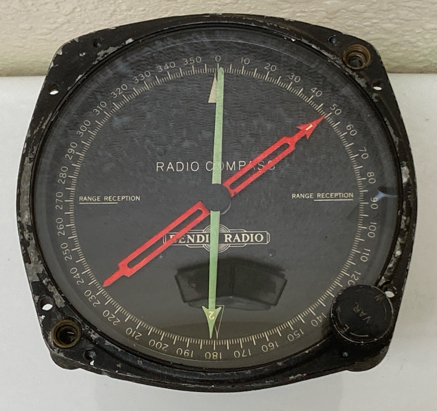 Vintage Bendix Radio Corp 5” Dial Radio Compass Dual Indicator MN-42a CAATC #564