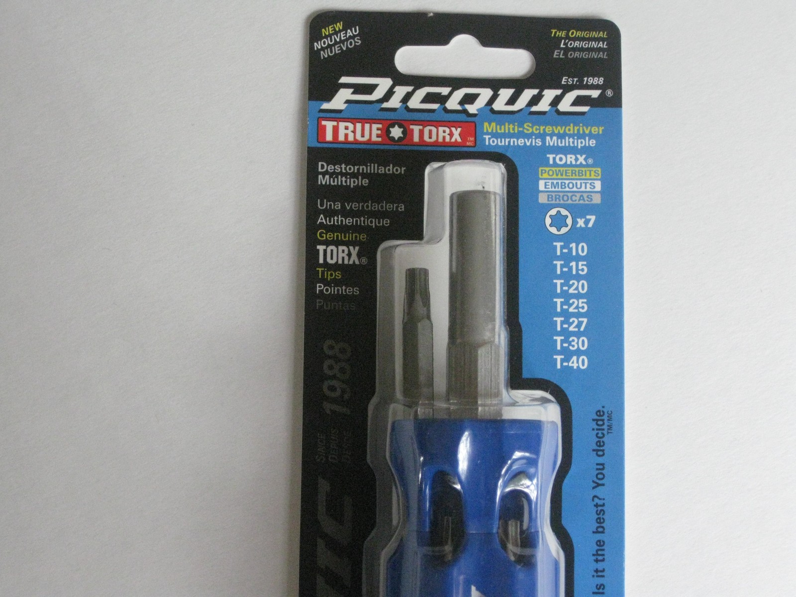 PICQUIC TRUE TORX Multi Bit Driver with 7 Torx Powerbits #88155