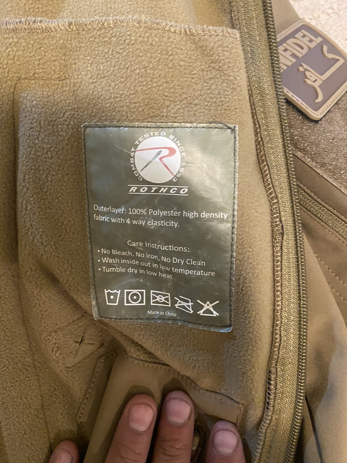 Large Rothco Combat/Tactical Jacket Tan