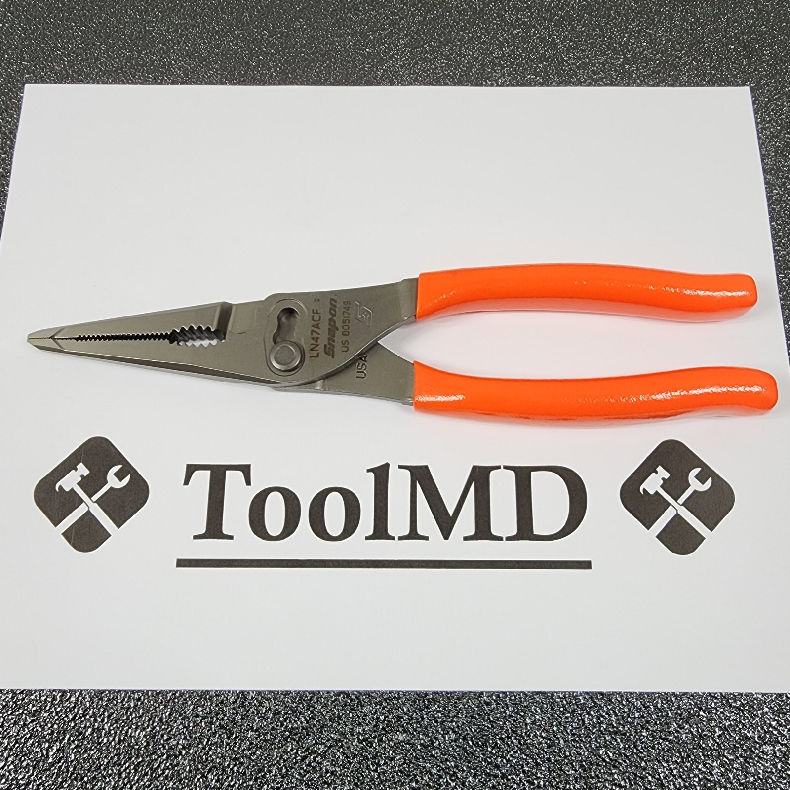Snap-on Tools USA NEW ORANGE 9" Talon Grip Long Nose Slip Joint Pliers LN47ACF