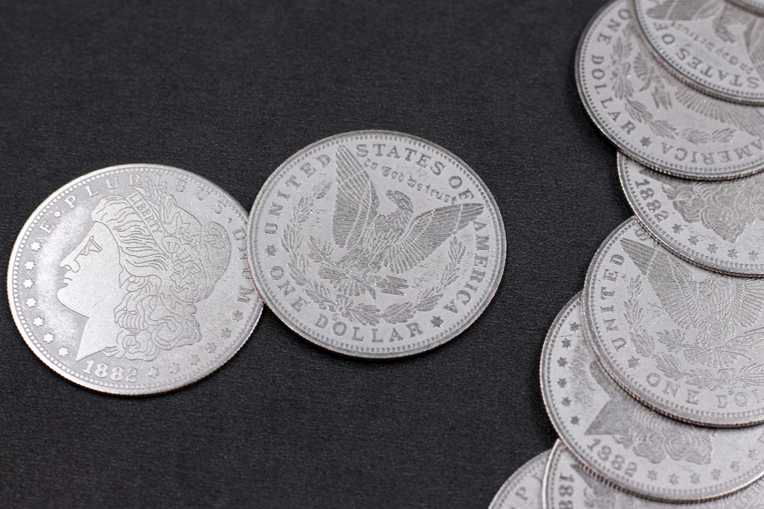 blue-ther 10pcs Super Thin Palming Coins (Half Dollar Version) Magic Tricks Appe