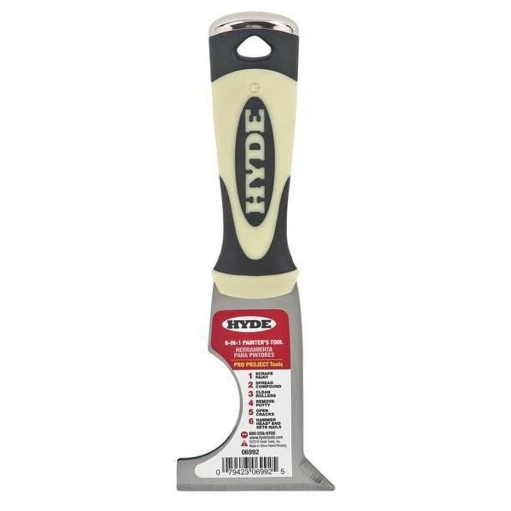 Hyde Tool 06992 2-1/2-Inch Stiff 6-In-1 Painter's 1 Pack, No Color