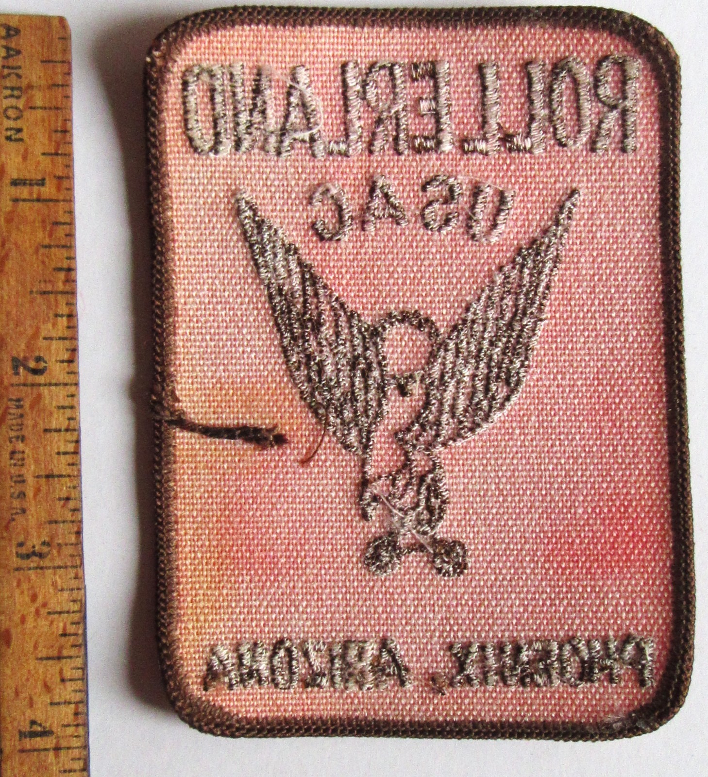Phoenix, AZ - ROLLERLAND ( USAC ) Roller Rink - cloth PATCH , circa 1970s /80s