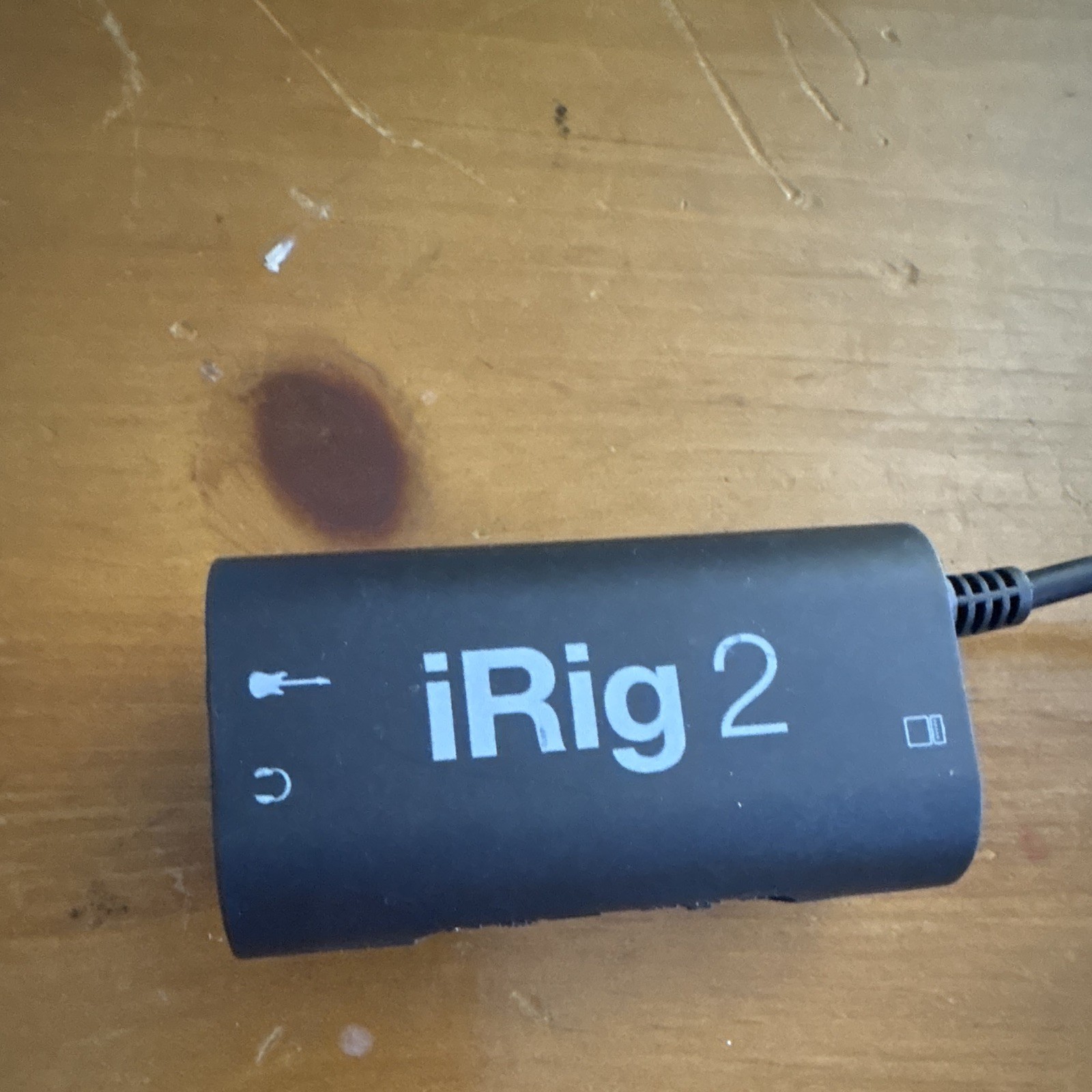 IK Multimedia iRig 2 Audio Interface Portable Gain Control Thru/FX 1/4" In