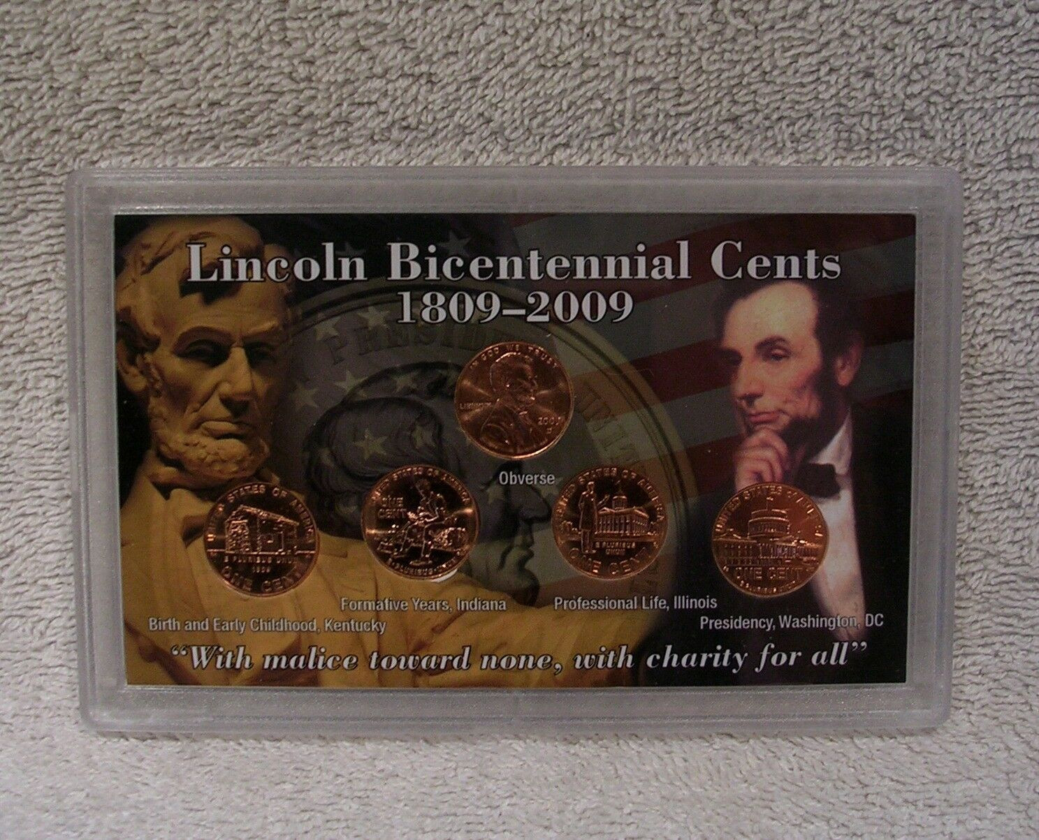 Lincoln Bicentennial Cents 2009 in Display