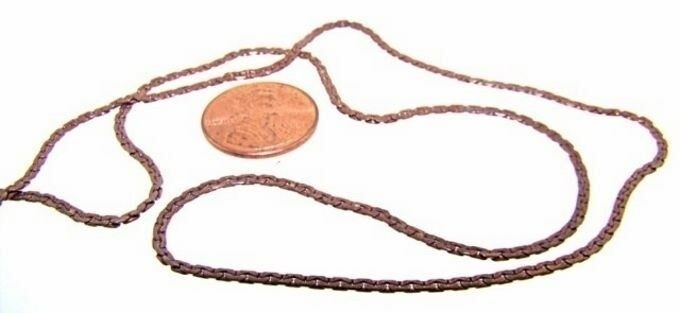 15 FEET VINTAGE DARK ROSE BRASS BANANA 3x1mm. ANTIQUE CHAIN V921