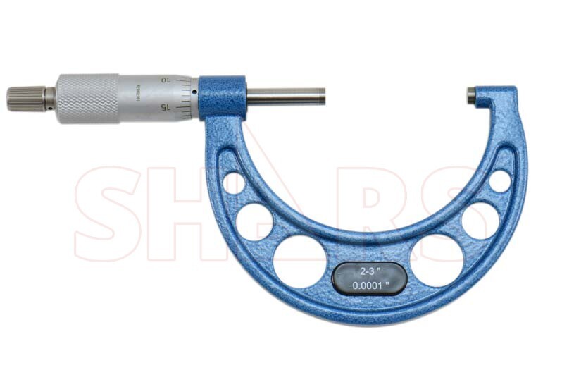 SHARS 0-100mm Solid Metal Frame Micrometer Set NEW L}