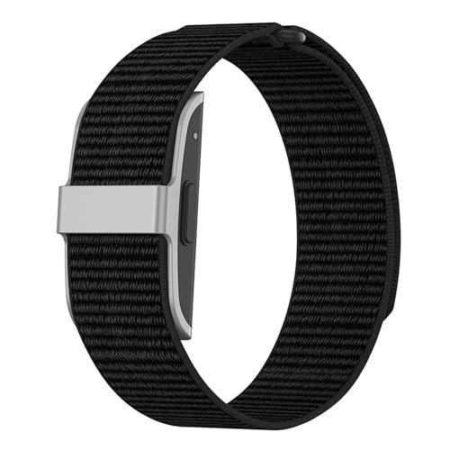 for Hume Band Replacement Strap, Soft Breathable Nylon Loop Wristband Black