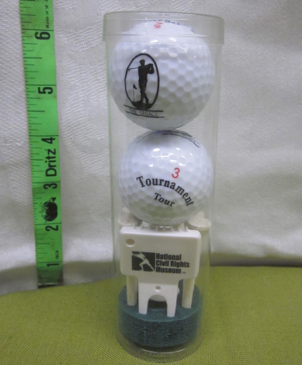NATIONAL CIVIL RIGHTS MUSEUM Tournament Tour golf balls & tees NWT lot of 2