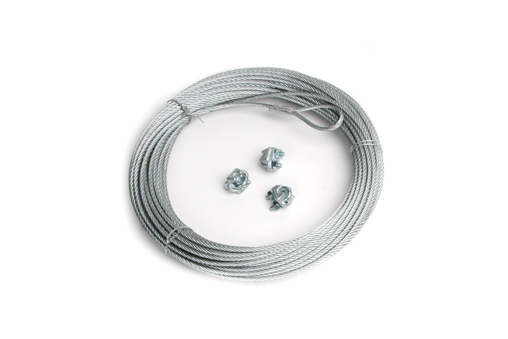 3/16" 100'  7x19 Galvanized Steel Cable, Wire Rope , Zip Line, Winch Cable