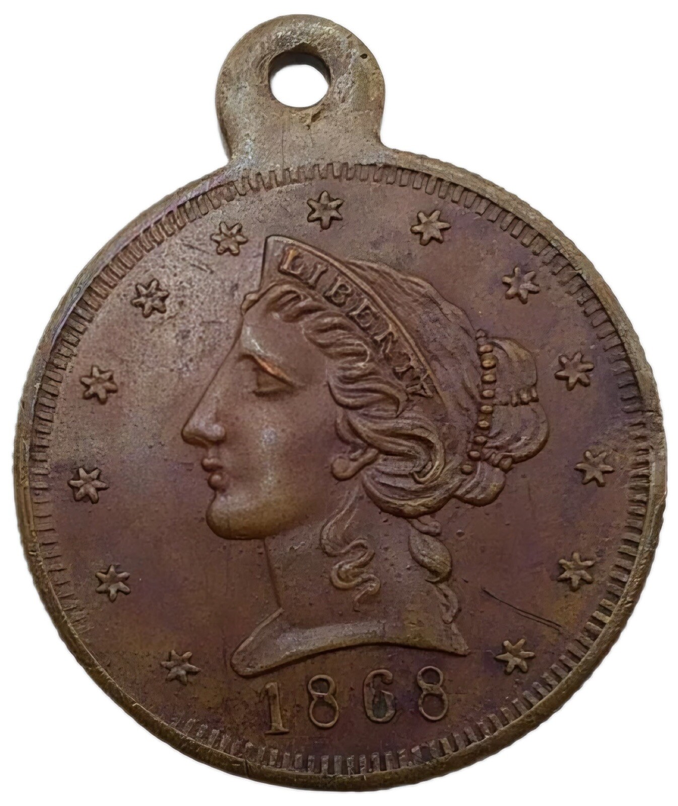 (1868) Liberty 1868-415/ Prise-400b (R-6) Counter Token