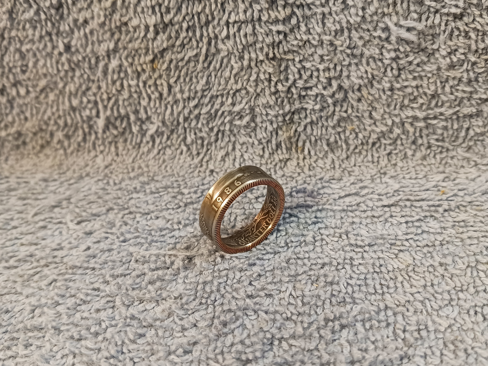 1986 Washington Quarters, Handmade Coin Ring, Size 6