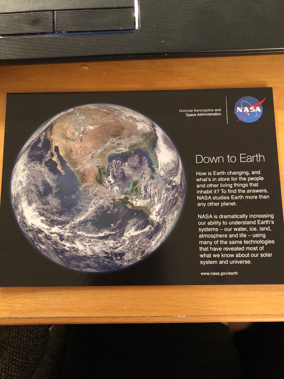 Official NASA Postcard JPL Caltech Down to Earth Space