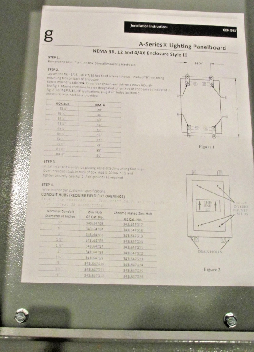 ReliaGear LIGHTING PANELBOARD - AB313 - Enclosure Only - NEW (Open box)