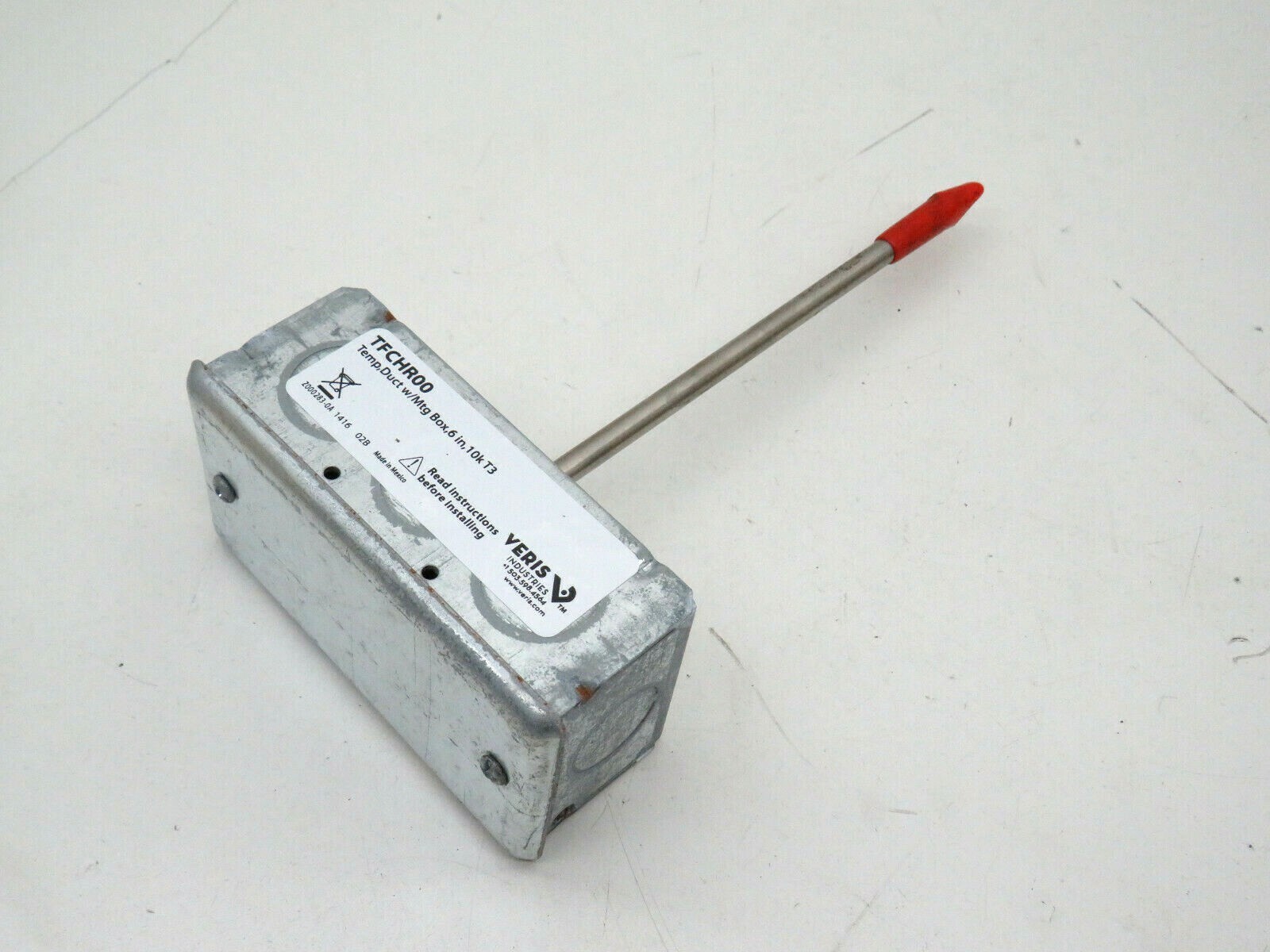 Veris Industries TFCHR00 Duct Mount Temperature Sensor 6" 10k T3