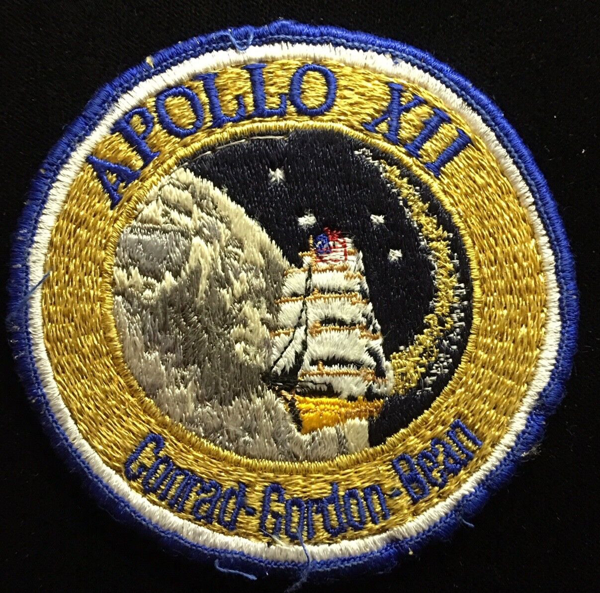 APOLLO 12 DALLAS CAP & EMBLEM QUARANTINE ORIGINAL ERA CLOTH BACK CREW PATCH