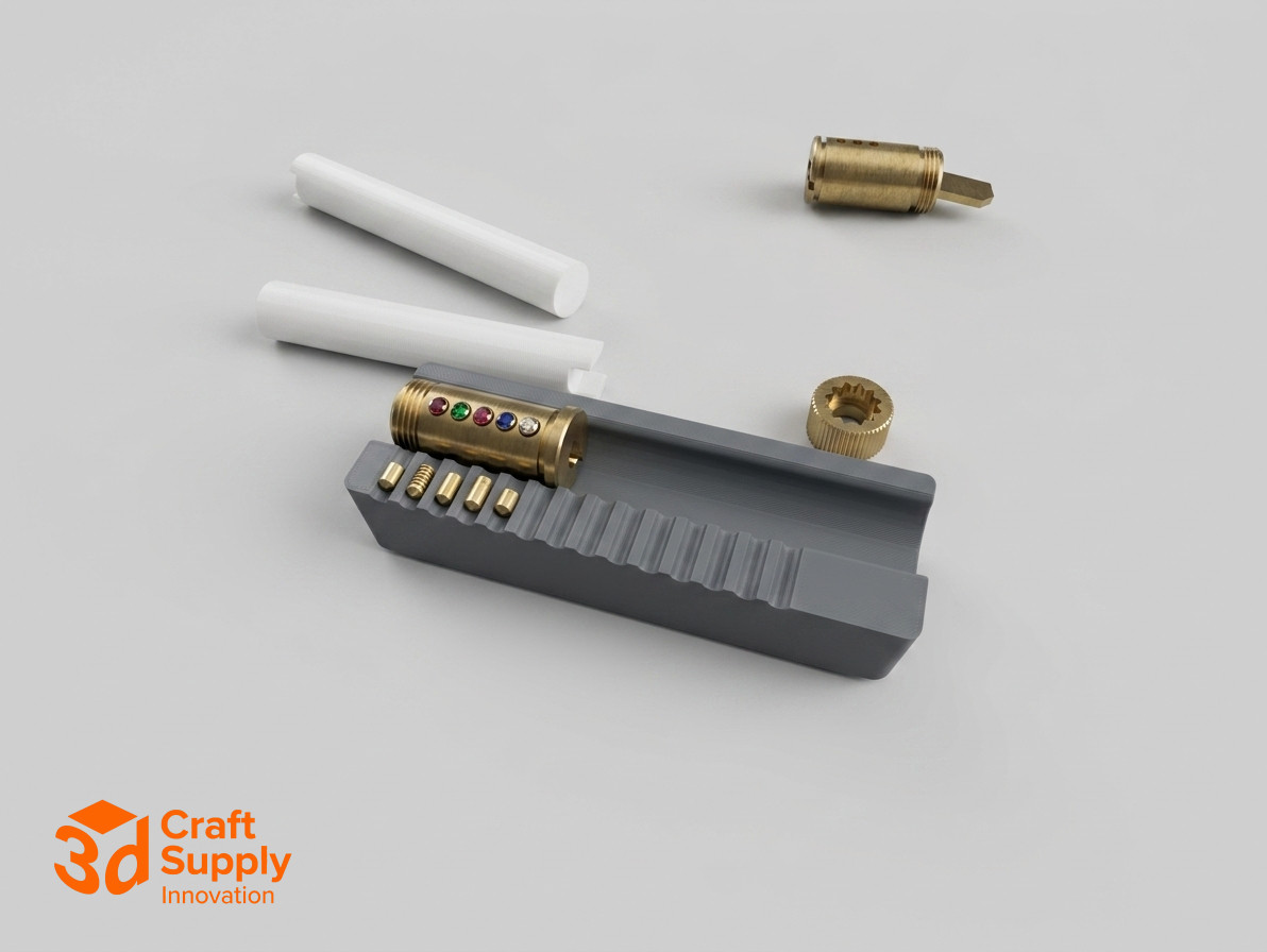 3D Printed Lock Cylinder Holder for assembly & dismantling repin