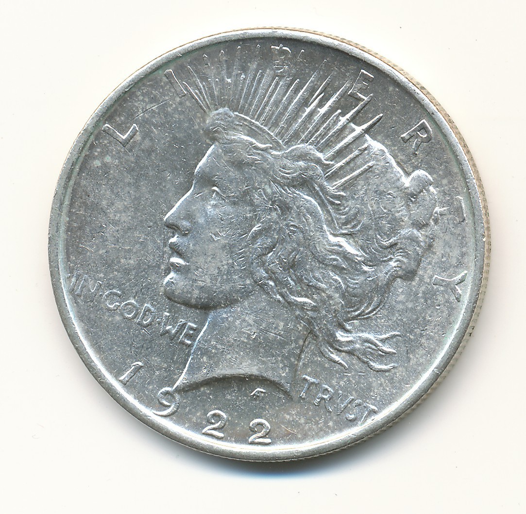 1922 D PEACE SILVER DOLLAR