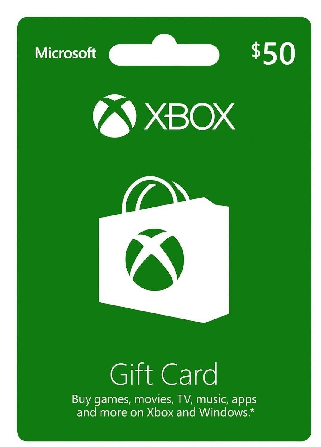 Xbox Live Gift Card 50 Usd - Us Microsoft Xbox Live Keys - Gift