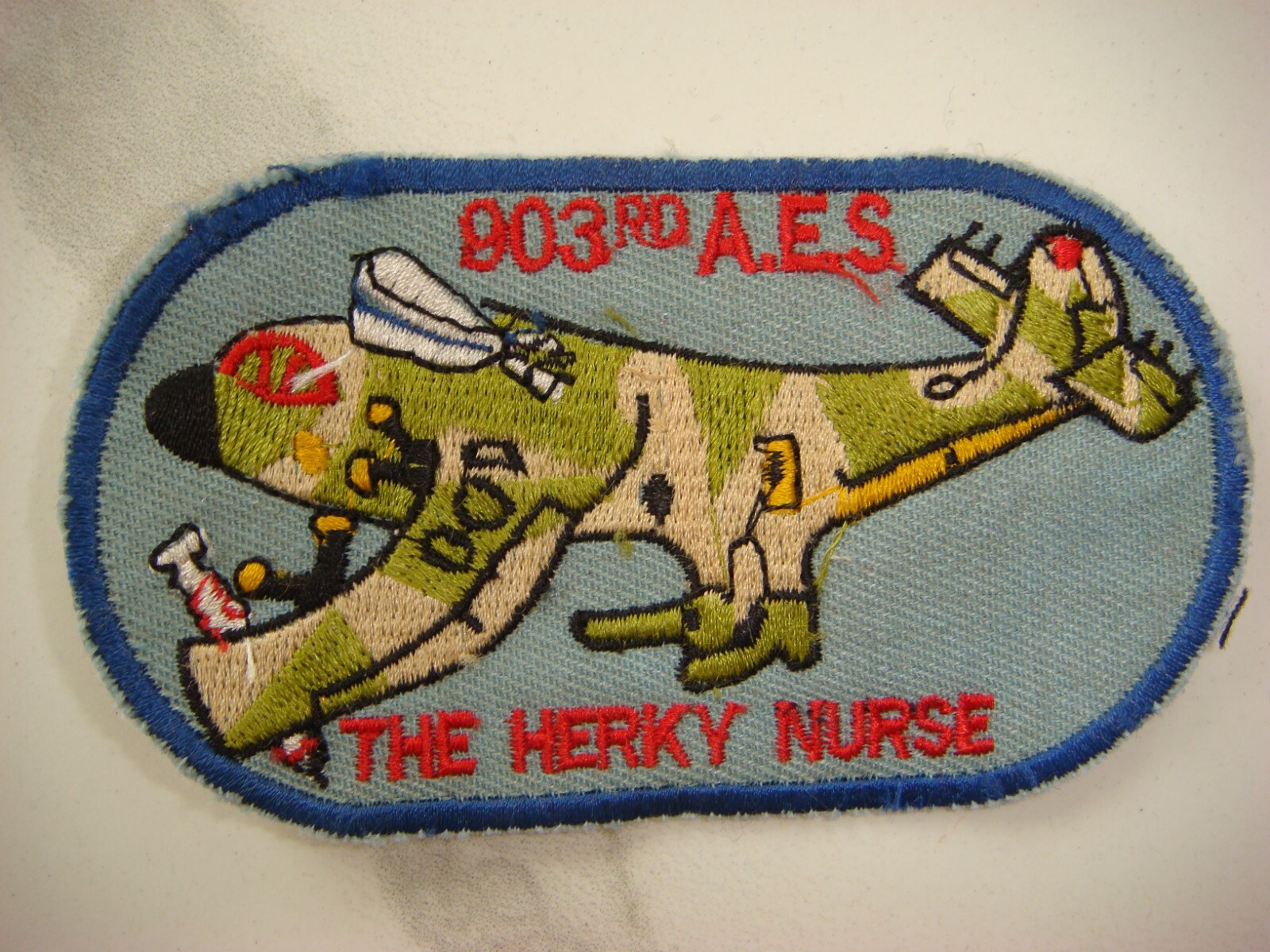 US 903rd AEROMEDICAL EVACUATION SQ "THE HERKY NURSE", VIETNAM WAR PATCH