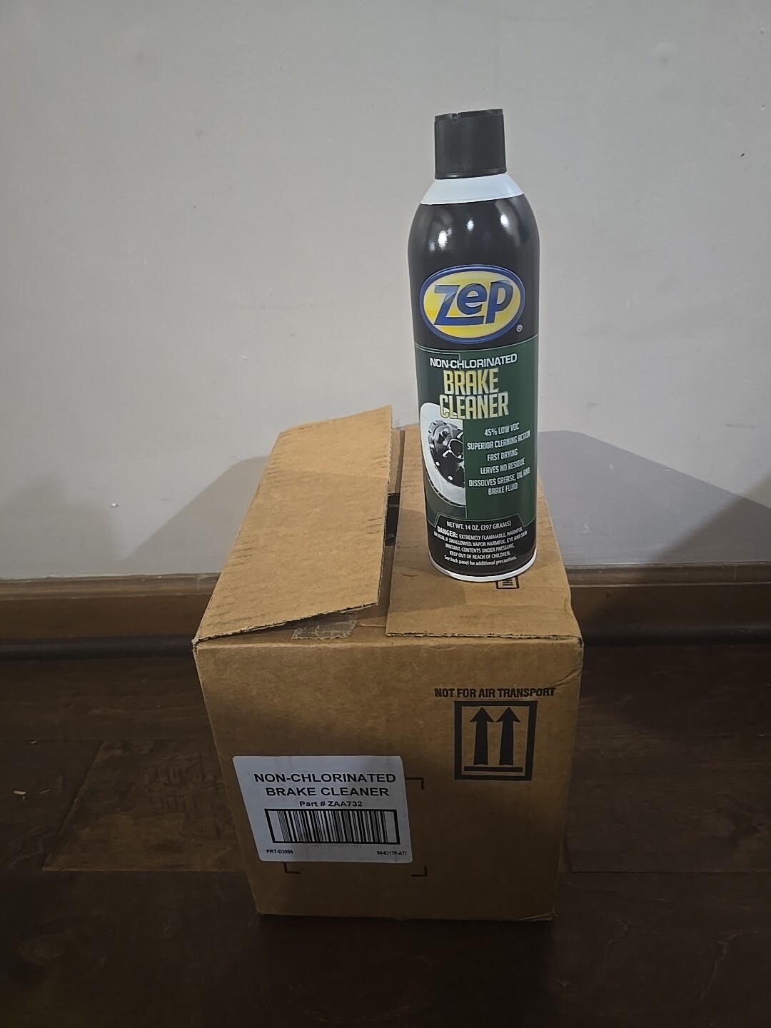 Zep Non Chlorinated Brake Cleaner Parts Degreaser Case Of 12 - 14oz Cans Lot