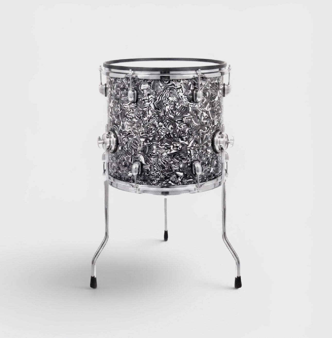 Dolby 12” x 12” Black Abalone Floor Tom Electronic Full Shell for Roland Alesis