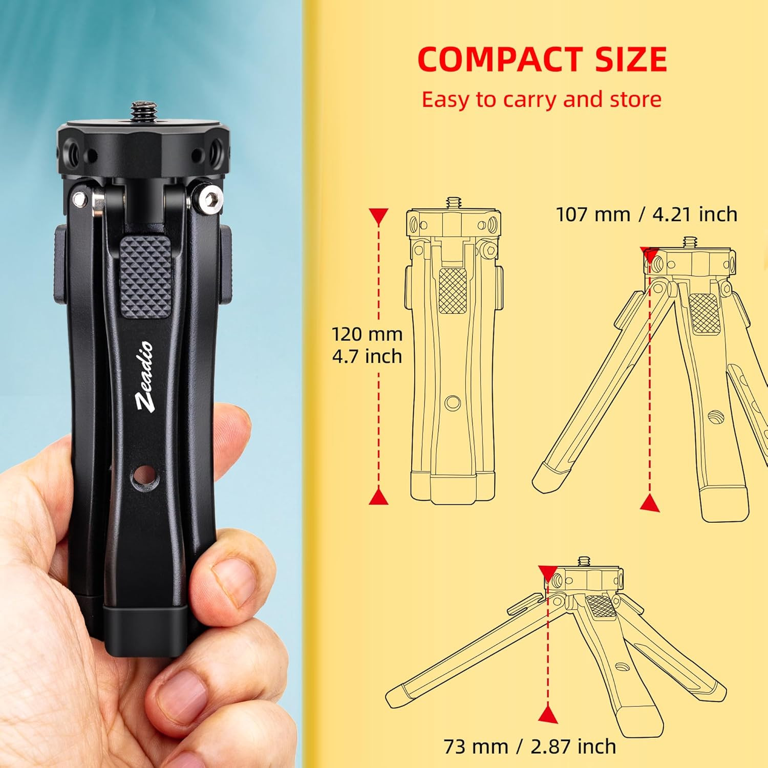 Mini trípode metalico resistente Trípode universal de mesa pequeno para Camara