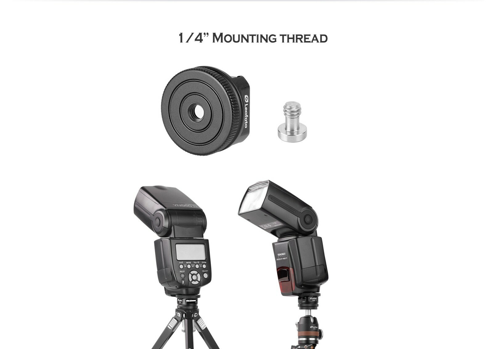 Leofoto FA-05 Cold Shoe Conversion Adapter with 1/4" Mounting Screw